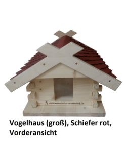 23.230-02 Vogelhaus (groß), Schiefer rot - 1